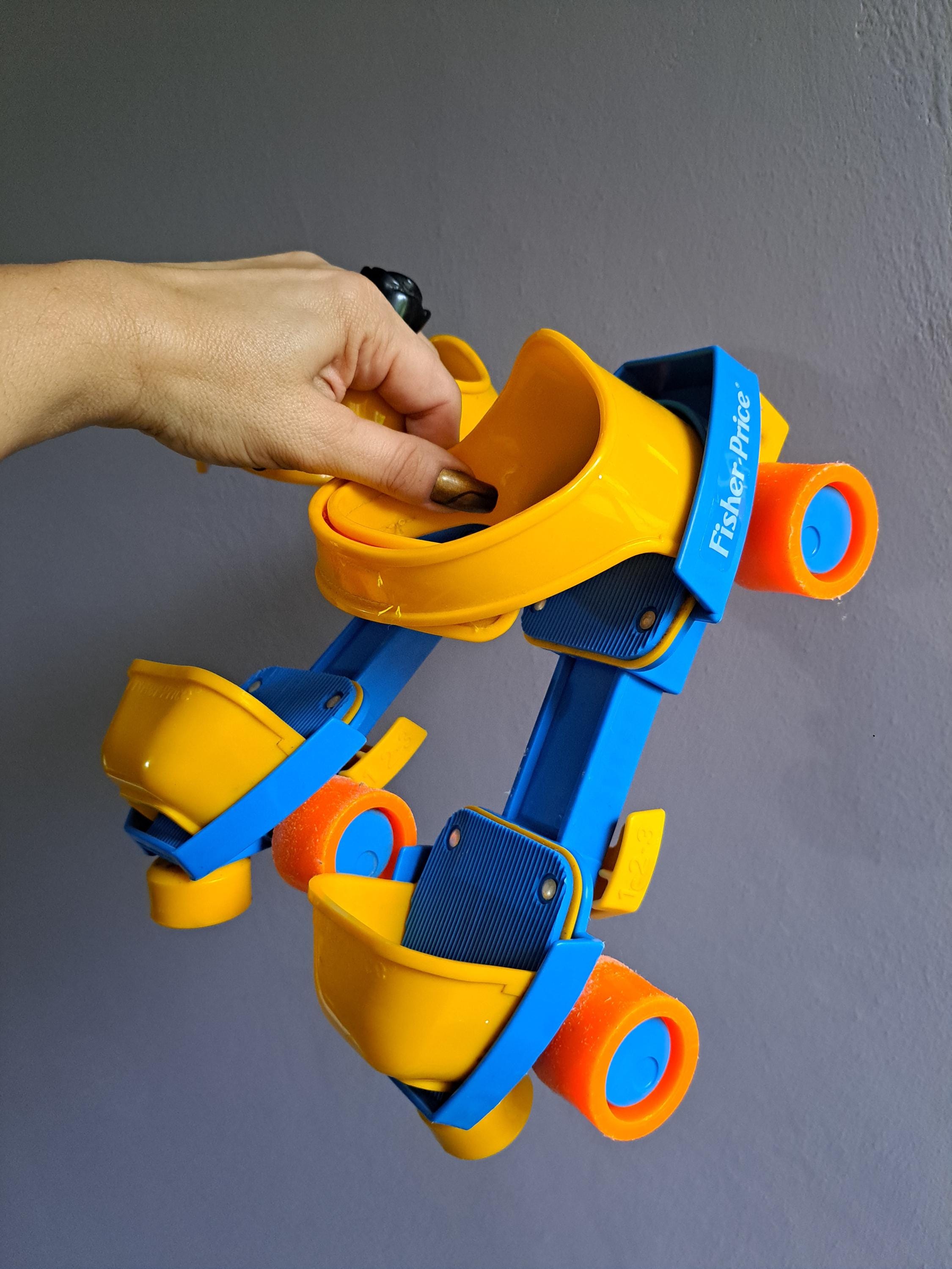 Vintage 1980's Fisher Price 1-2-3 Grow With Me Roller Skates