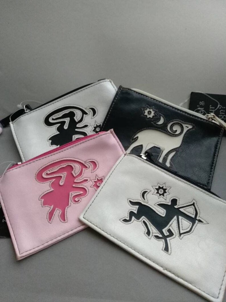 Horoscope Zodiac Astrology Sign Coin Purse NWT Zipper Etsy