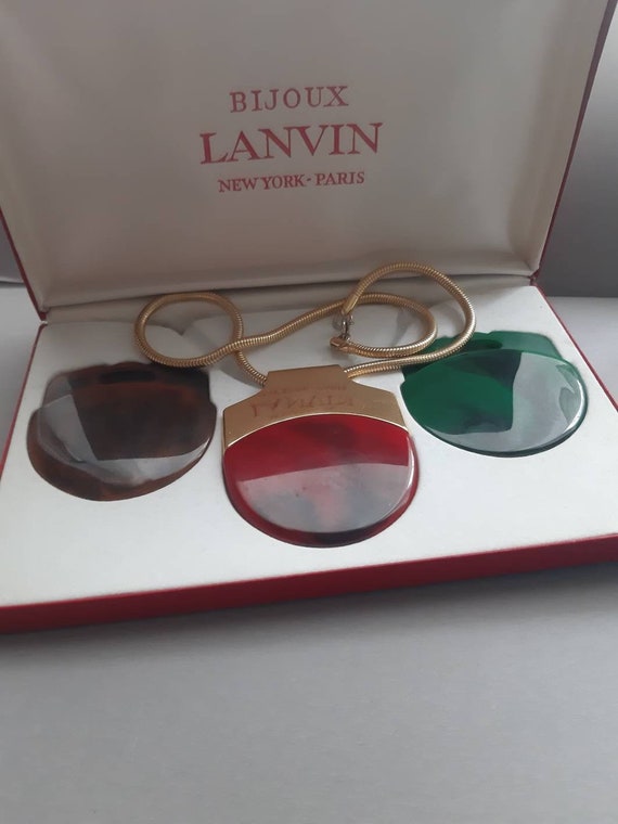 Iconic, Lanvin of Paris, 1970's Pendant Necklace,… - image 1