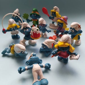 Peyo Smurf Figurines, Vintage Bully Smurfs, Peyo 70's 80's Smurf