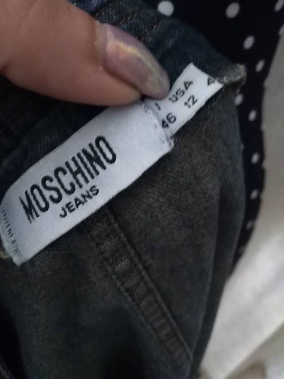 Gorgeous Moschino Jeans Denim Jacket, Ruffle Coll… - image 10