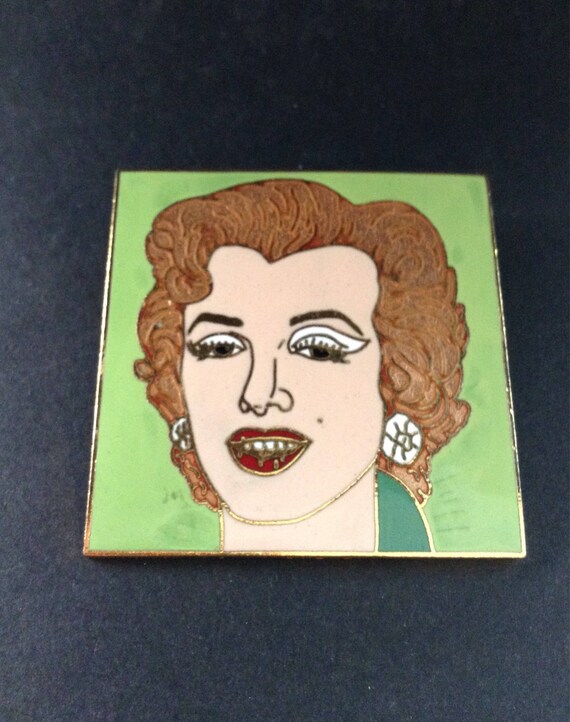 Rare 1964 Andy Warhol Authentic Marilyn Monroe Brooch Pin Etsy