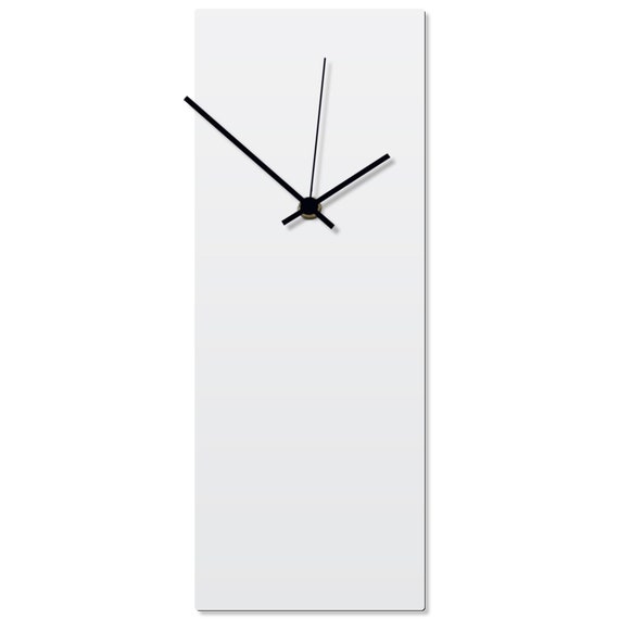 White Clock Whiteout Orange Unique Wall