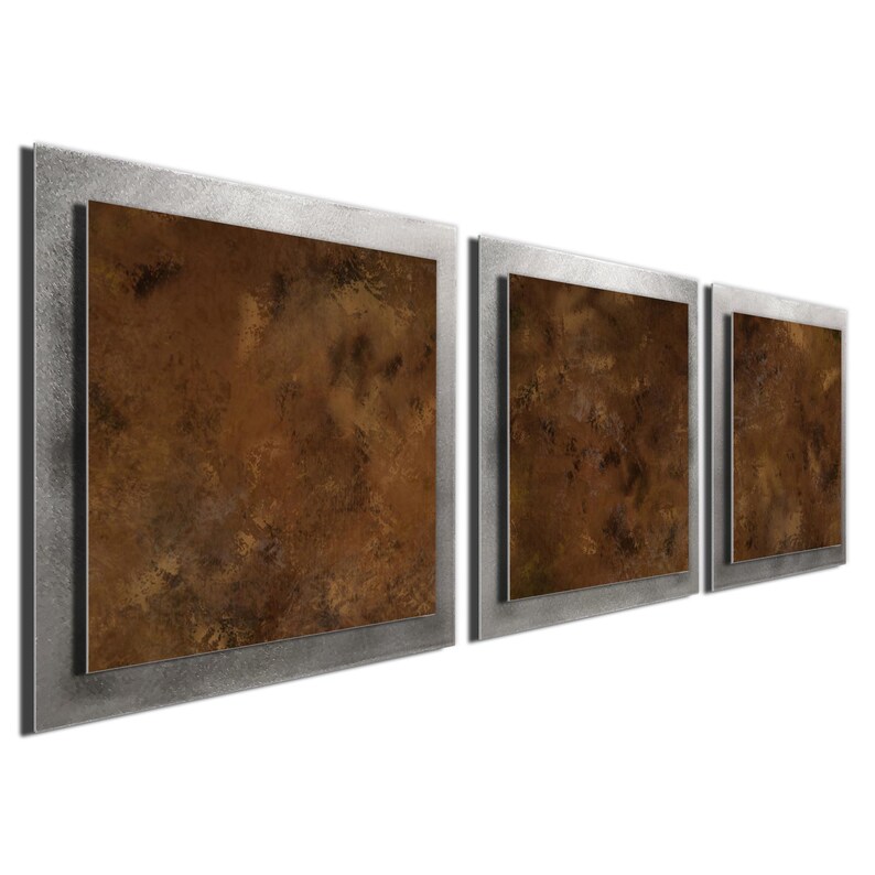 Earth Tone Metal Wall Sculpture 'Earth Essence' Etsy