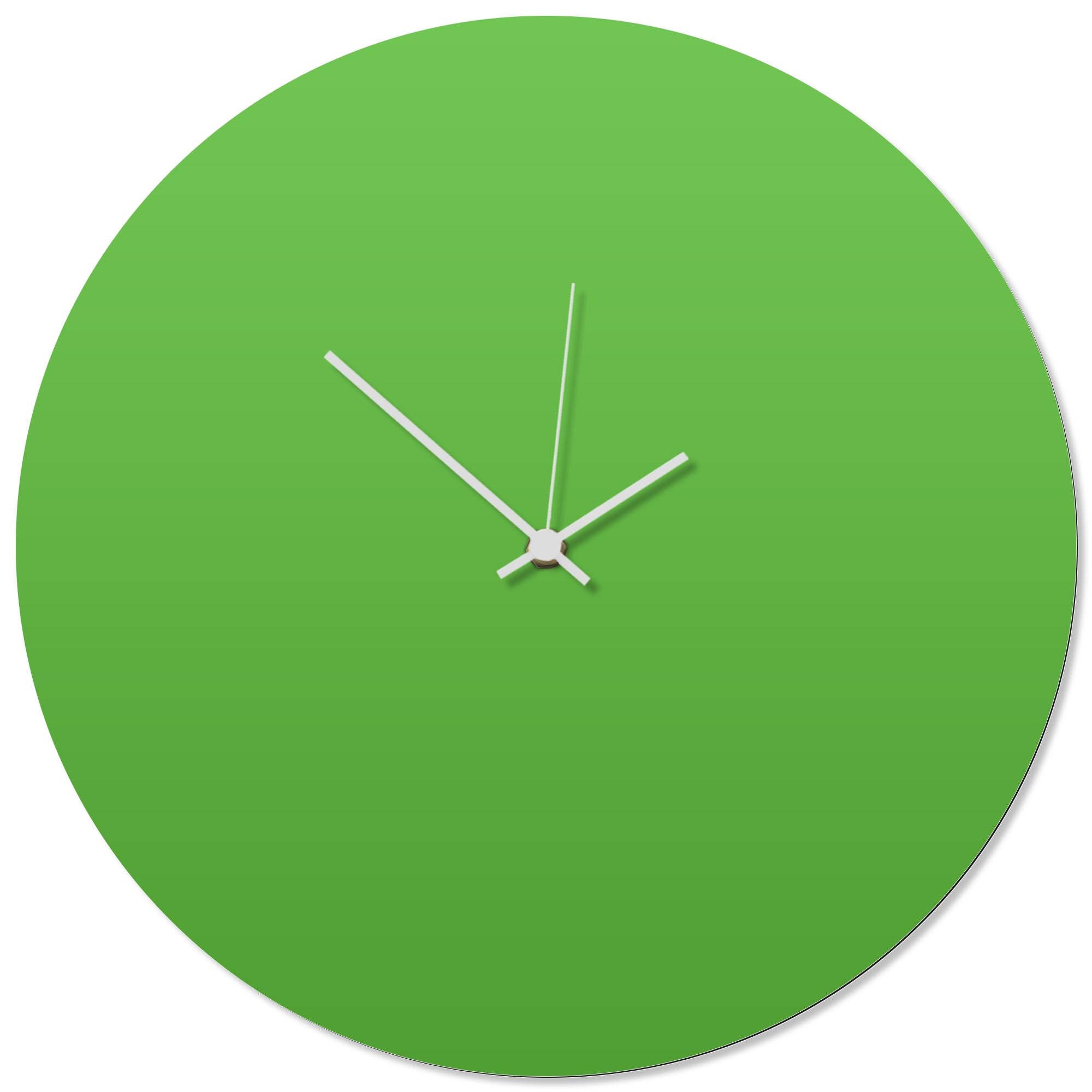 Contemporary Clock 'Greenout Circle Clock' by Adam Etsy
