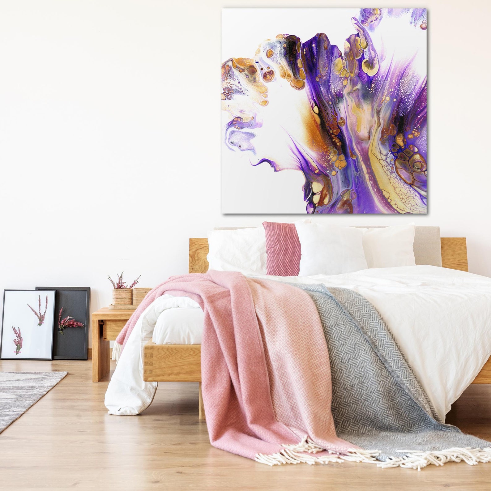 S/M/XL Abstract Wall Art 'feathered' by Elana Etsy