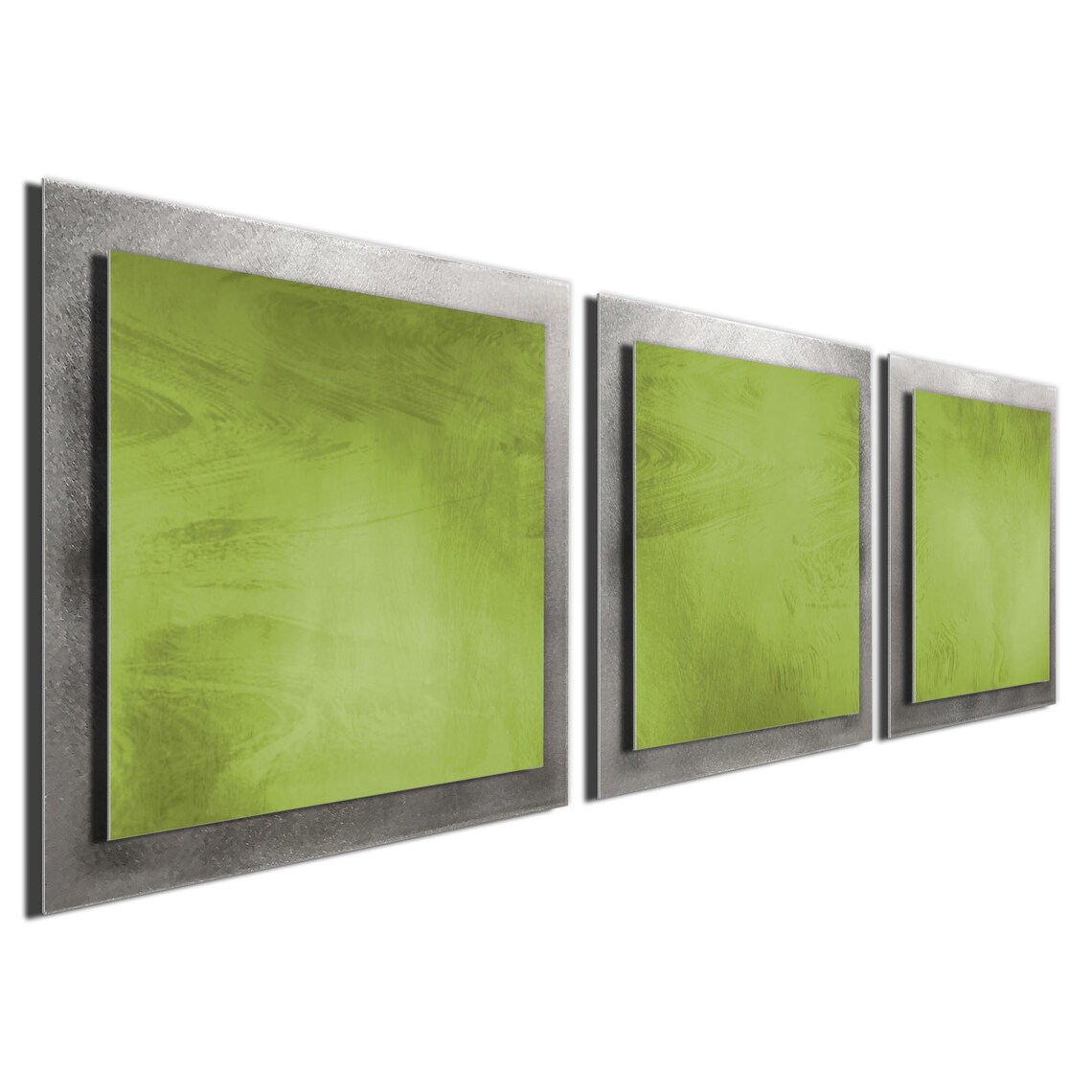 Green Metal Art 'green Essence' 38x12 In. Etsy