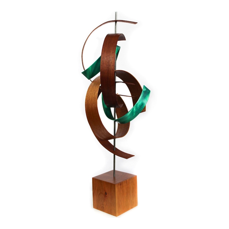 Mid-Century Home Decor Contemporary Wooden Art Solid Wood and Metal Modern Wood Sculpture /'Intertwine/' by Jackson Wright
