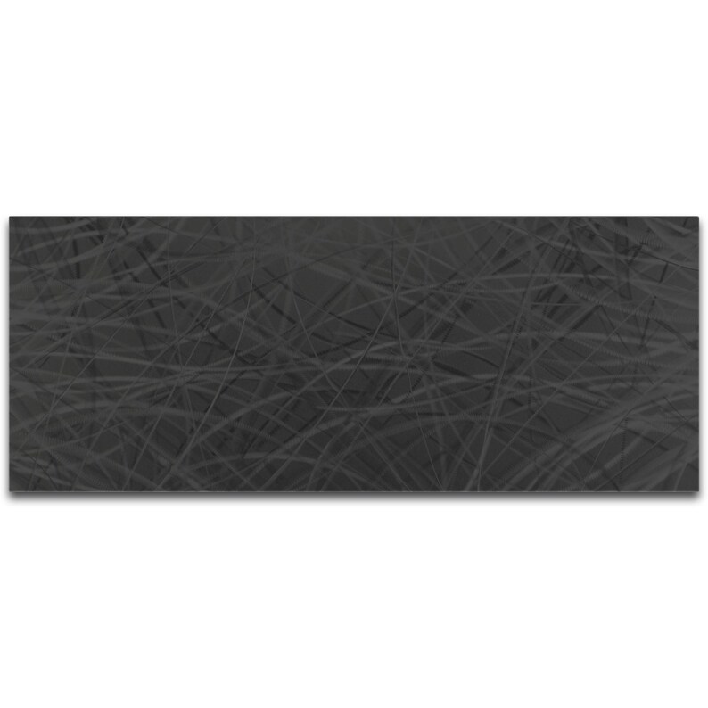 Original Abstract Metal Art 'black Thatched' by Helena Etsy