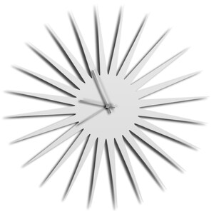 MCM Starburst Clock White Midcentury Modern Wall Clocks - Etsy