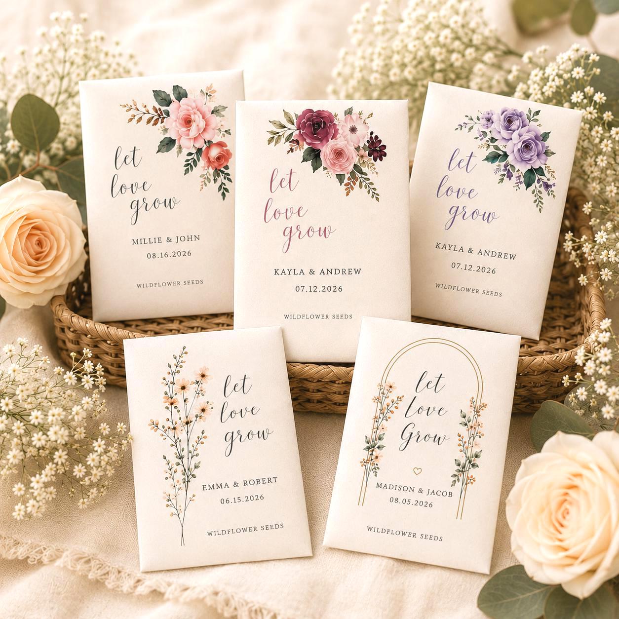 Personalized Wedding Seed Packets