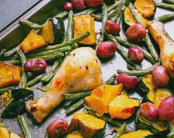 One-Pan Meal Program 7-Day Plan Easy Recipes, Shopping List, Macro & Micro Tracker - Guided Targeted Nutrition