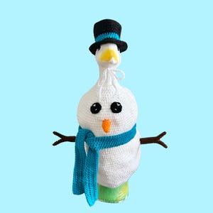 Haakpatroon voor een sneeuwpop/gans op de veranda (PDF, direct te downloaden)