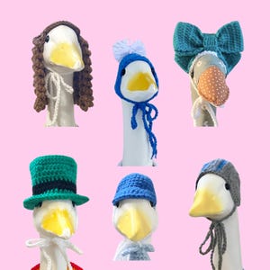 Porch Goose Hats and Hair 1st Edition Crochet Pattern PDF Instant Download