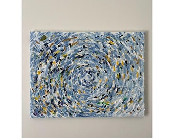 Living Water – 24x18 Abstract Christian Painting, Spiritual Wall Art