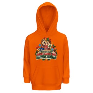 Kids Christmas Jumper Hoodie - Eco Friendly Organic Cotton Junior Holiday Sweatshirt - Cute Festive Gift for Boys and Girls
