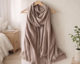 Écharpe en lin pour femme, châle léger et châle d'été