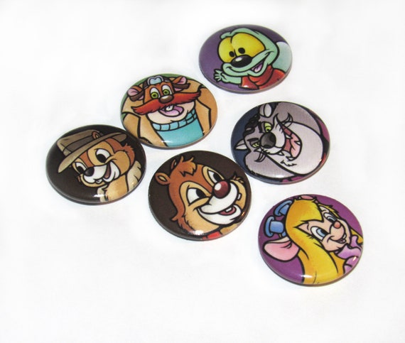 Disney Chipmunk Rescue Rangers 'n' Children Craft Buttons CHIP AND DALE 