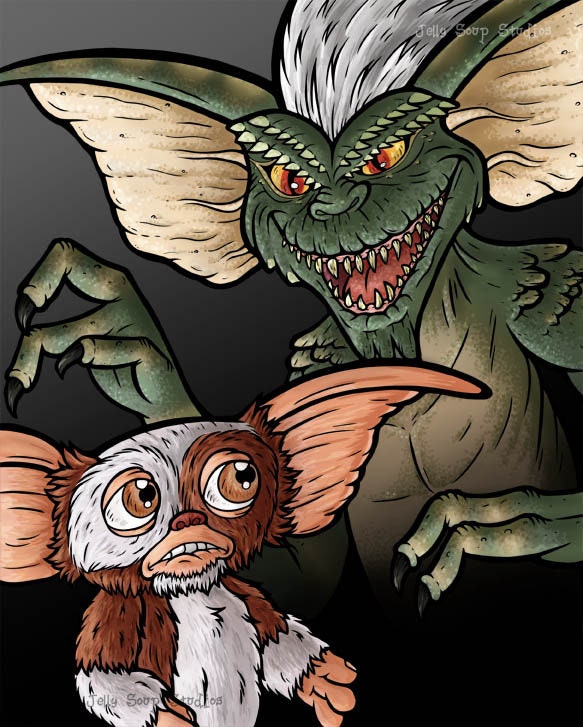 Gizmo and Stripe 8x10 Inch Print - Etsy