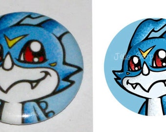 Veemon 1 inch Button