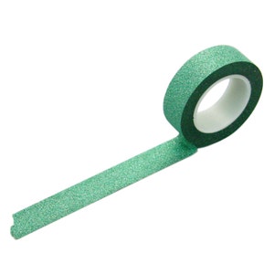 Fita Glitter Verde, 15 mm x 10 METROS, Fita Decorativa e de Embrulho de Natal