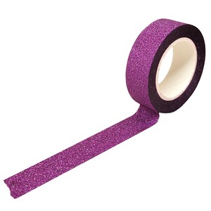 Lila Glitzer Tape, 15 mm x 10 METER, violettes Glitzer Washi Tape