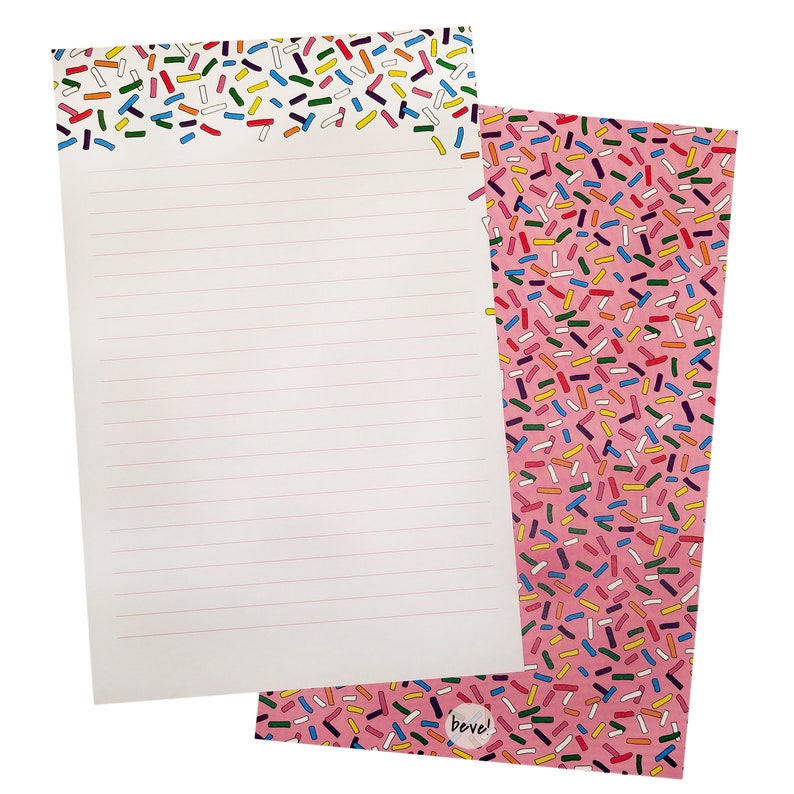 Sprinkle Letter Writing Set Fun Stationery Set image 3