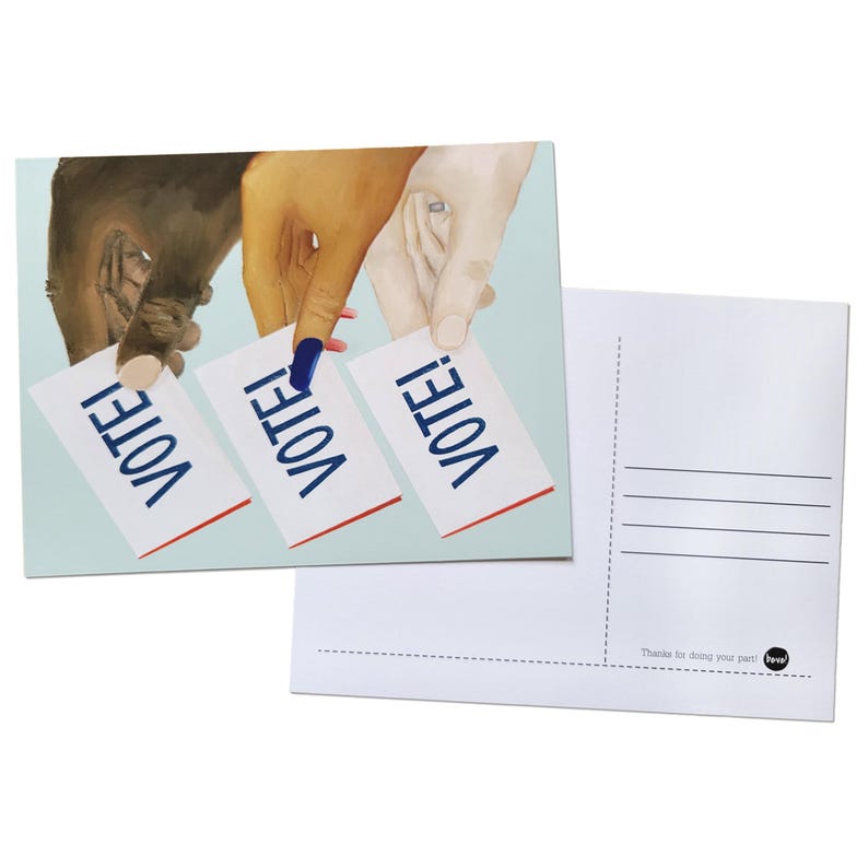 Voting Rights Postcards GOTV Postcards, Reproductive Rights, Voting Rights, Banned Books, Set ...