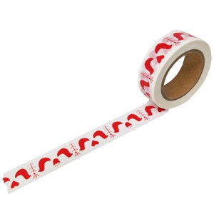 Red Chevron Masking Tape, Red Zig Zag Embellishment, Red and White