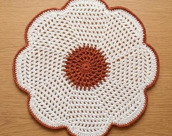 Florales rundes Häkeldeckchen-Muster, Anfänger-Spitzentischdekoration (PDF-Muster)