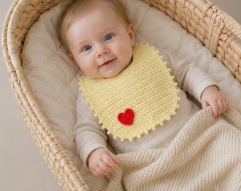 Baby Lätzchen häkeln, Modernes Halb Stäbchen Lätzchen, Lätzchen häkeln, Geschenk für Neugeborene (PDF Download)