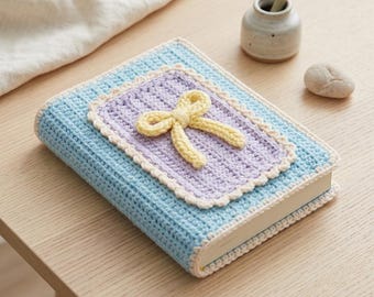 Beginner Crochet Book Cover Pattern, Textured Sleeve, Adjustable Size (PDF Pattern)