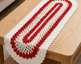 Crochet Oval Doily, Table Runner Pattern PDF Download