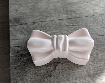 Tirador de cajón rosa empolvado con nudo XXL, 200 g - Pomo decorativo moderno para muebles, para cómodas de niños y adultos, hecho a mano