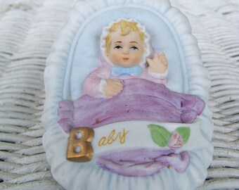 Collectable Vintage 1983 Enesco Growing Up Birthday Girls Baby Figurine