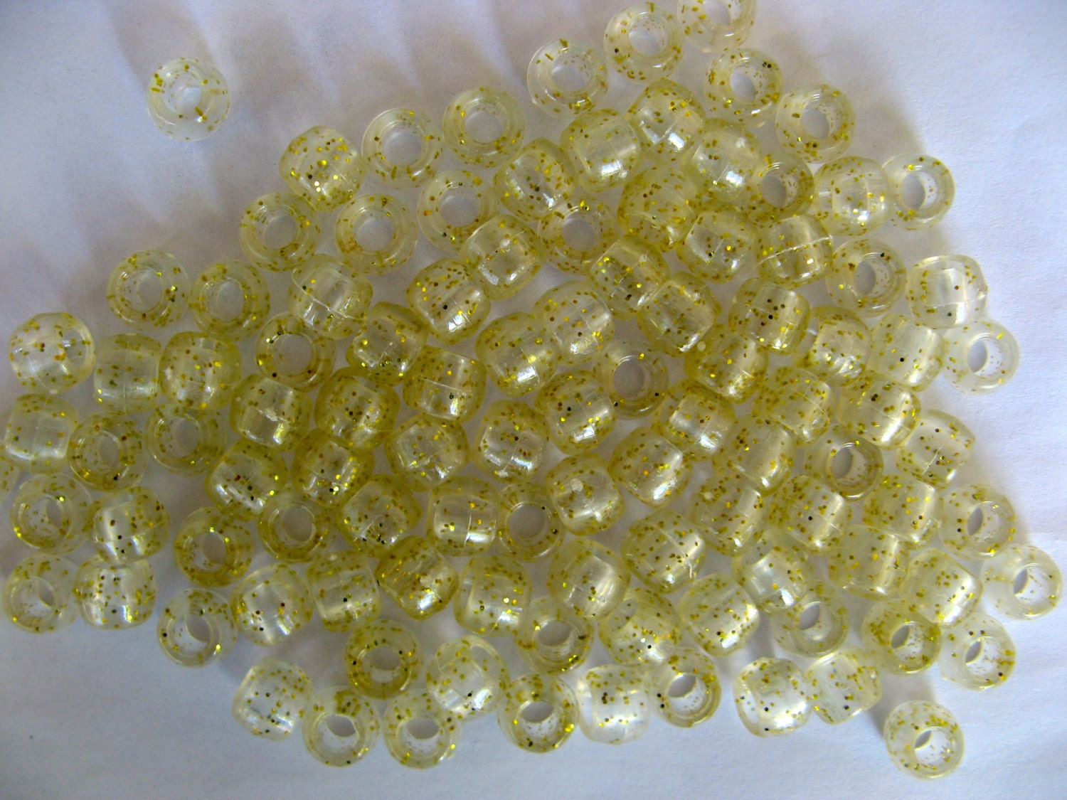 Gold-colour 9mm Pony Beads