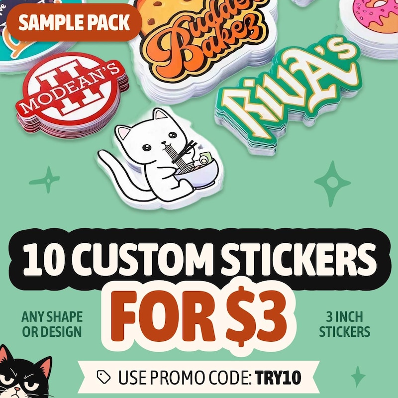 One Sticker Examples Sample Stickers - Etsy