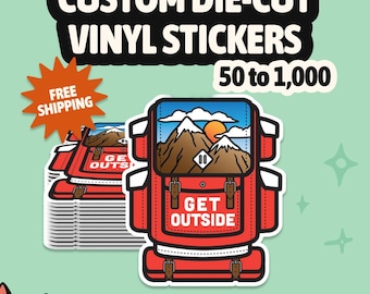 Custom Die Cut Vinyl Stickers: Matte or Gloss Finish, Waterproof
