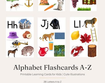 ABC Alphabet Printable for Kids, Preschool & Homeschool Learning Activity, Toddler Flashcards, Letter Recognition Worksheet, PDF Download