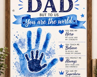 Father's Day Poster Gift, Modern Dad Wall Art Printable, Meaningful Gift for Dad, Sentimental Holiday Decor, Digital Download PDF