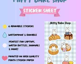 Miffy Bake Shop Sticker Sheets | Kawaii | Gifts Ideas