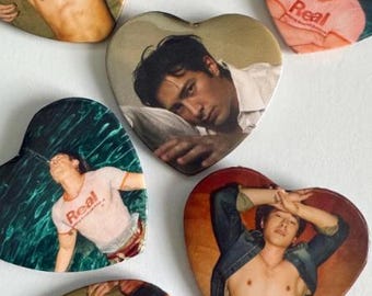 Hudson Williams Heart Button Pin | Gift Ideas