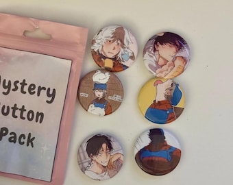 BL Manhwa/Yaoi Button Pin Myster Pack | Yaoi | Gift Ideas