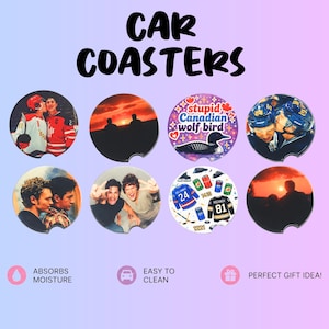 HR Car Coaster | Gift Ideas | Booktok | MM Romance | Car Accessories