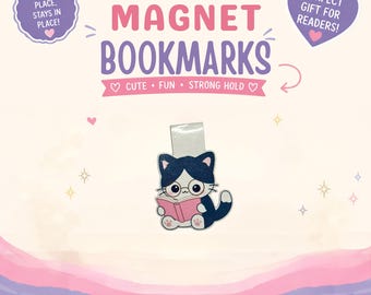 Mako magnetische leesboekenlegger | Cadeau boekenliefhebber | Accessoires voor boekenwurmlezers | Bladwijzer Cadeaus| Paginamarkering | Romantisch cadeau-idee