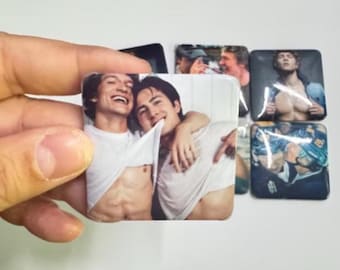 Hudcon, Booktook, Square Button Magnets, Fridge Magnets, Hardback, Personalized Decor, Square Picture Magnet, Gift Favor