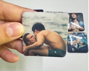 HR, Booktook, Square Button Magnets, Fridge Magnets, Hardback, Personalized Decor, Square Picture Magnet, Gift Favor, MM Romance, Smut