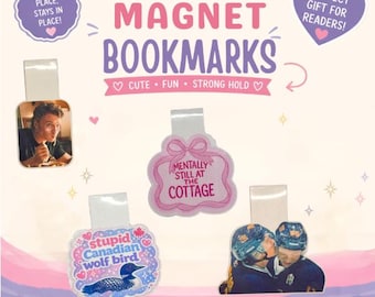 Magnetische boekenlegger MM Romantiek | Cadeau boekenliefhebber | Accessoires voor boekenwurmlezers | Bladwijzercadeaus| Paginamarkering | Hockeythema |Romantisch cadeau-idee