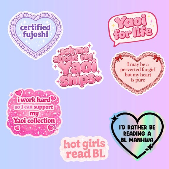 Yaoi Inspired Sticker | Fujoshi | BL Manhwa | Gift Ideas | Stickers | Kawaii | Holographic