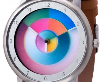 Avantgardia hurry - Unisex artist wristwatch with stainless steel case, 5 bar water resistant